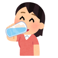 イラスト：水分を摂るひと