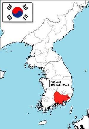地図：梁山市