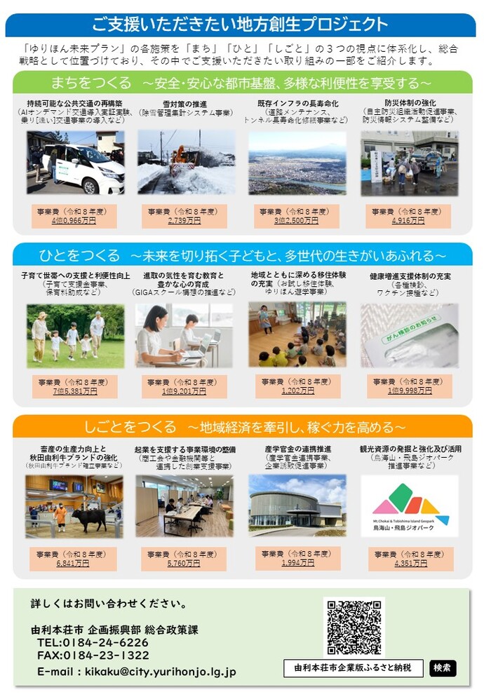 チラシ:ご支援をいただきたい事業