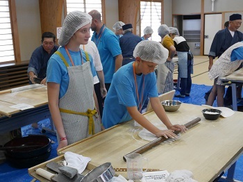 写真：石沢そば　そば打ち体験