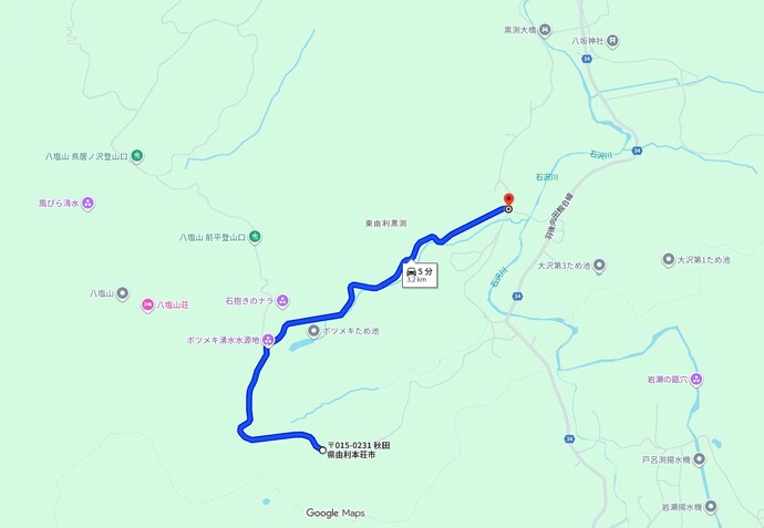 ボツメキ線冬季通行止め