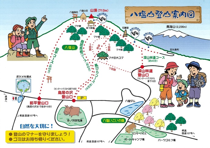 八塩山登山案内図