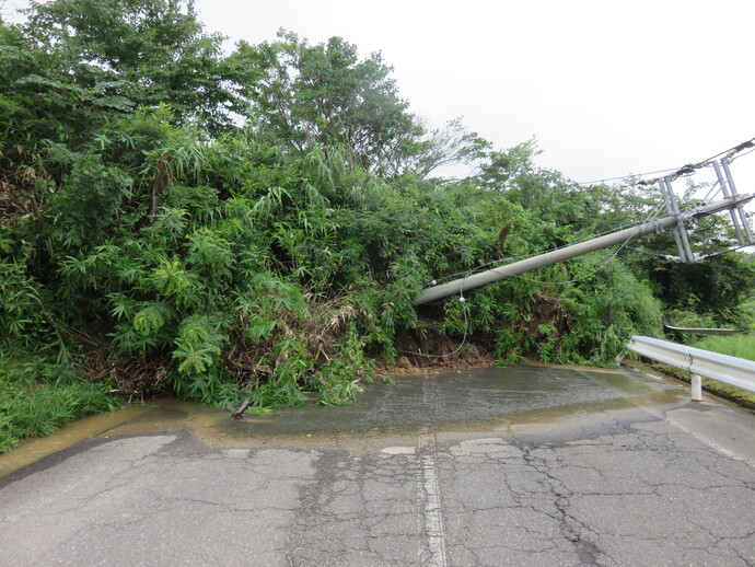 2024年7月豪雨災害の様子の画像 市道西ノ沢田高線