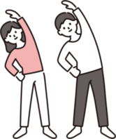 体操する人