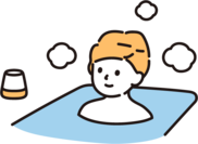 入浴する人