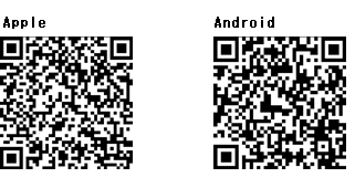 アプリのダウンロード先の二次元コード