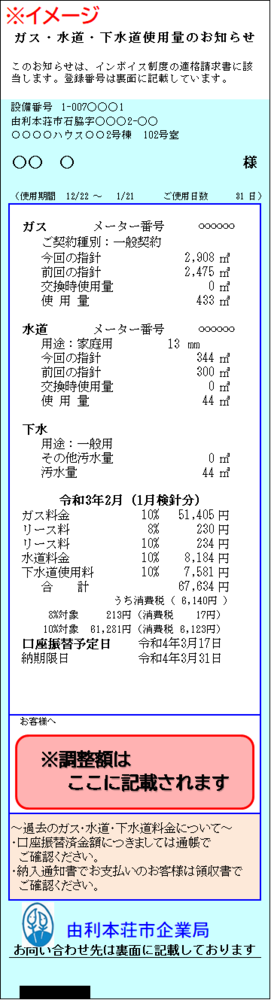 検針票イメージ