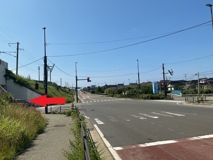 国道7号　内道川JRアンダー交差点写真